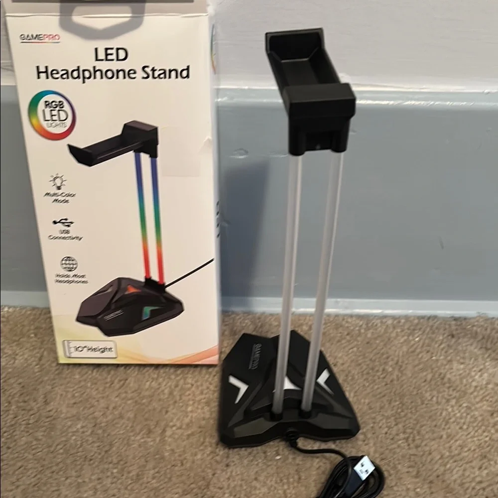 RGB LED Headphone Stand